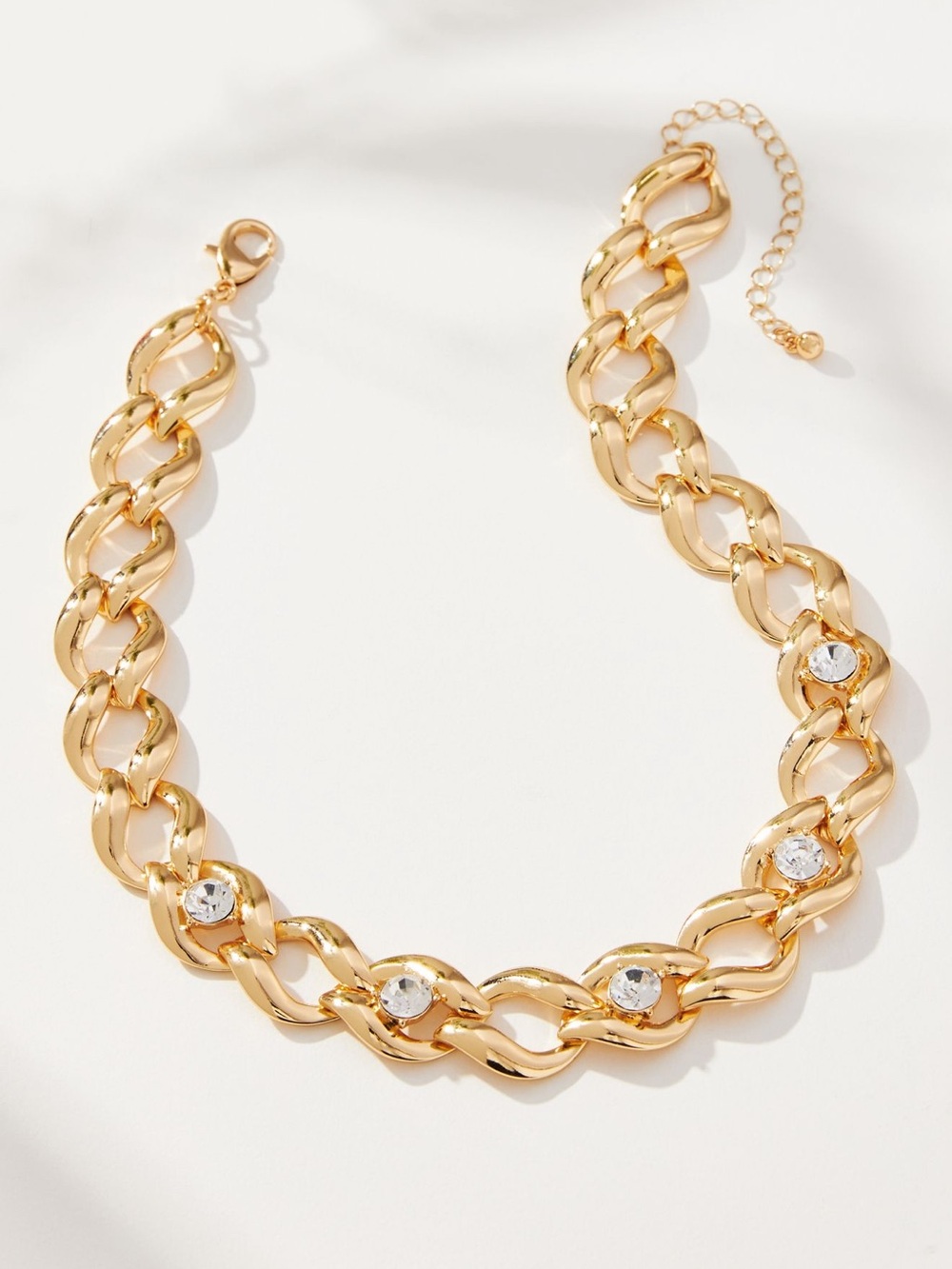 ANTHROPOLOGIE Crystalline Link Necklace NWT
